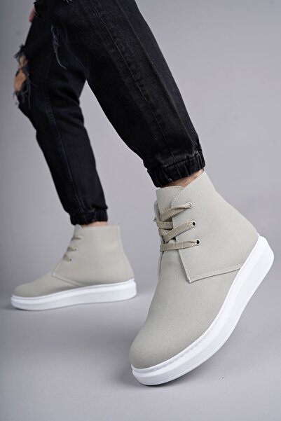 Zapatos SLW207 Oslo Bağcıklı Süet Erkek Günlük Spor Bot BT - Gri