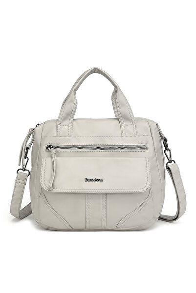 Hüvendo Geantă de mână și de umăr pentru femei Barcelona Daily Curea lungă cu mai multe buzunare 1873 Gri deschis
