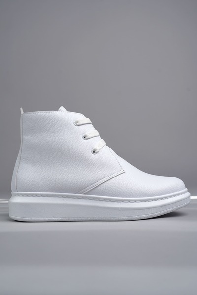 Zapatos SLW207 Oslo Bağcıklı Cilt Erkek Günlük Spor Bot BT - Beyaz