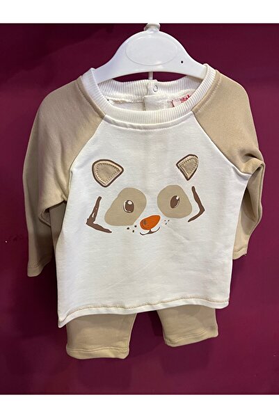 BABY PJS مجموعة بدلة رياضية مطرزة بوجه كلب