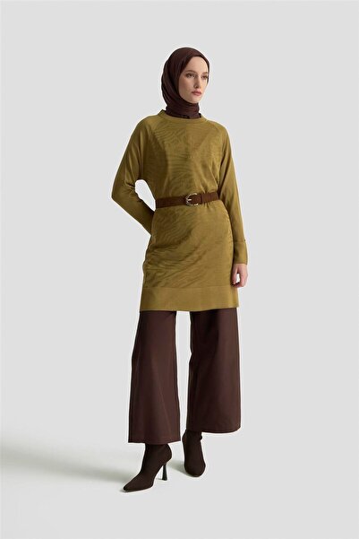 Armine Trend Knitwear Tunic 25Ktd4114 Oil Green