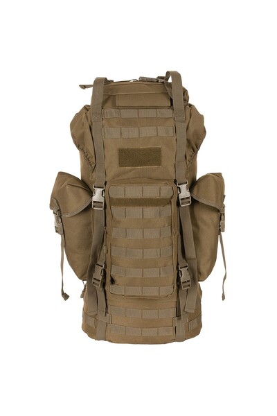 MFH Rucsac BW Combat MOLLE 65 l cu tija de aluminiu coyote