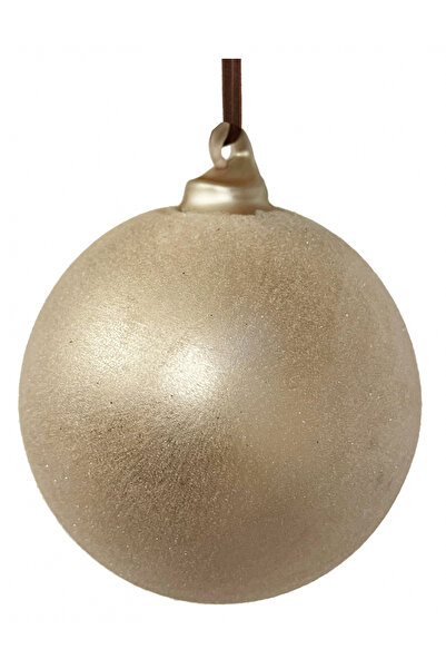 BraziPremium Glob de Crăciun, aspect mat, 8 cm, sticlă, roz