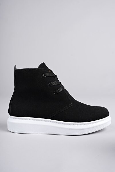 Zapatos SLW207 Oslo Bağcıklı Süet Erkek Günlük Spor Bot BT - Siyah