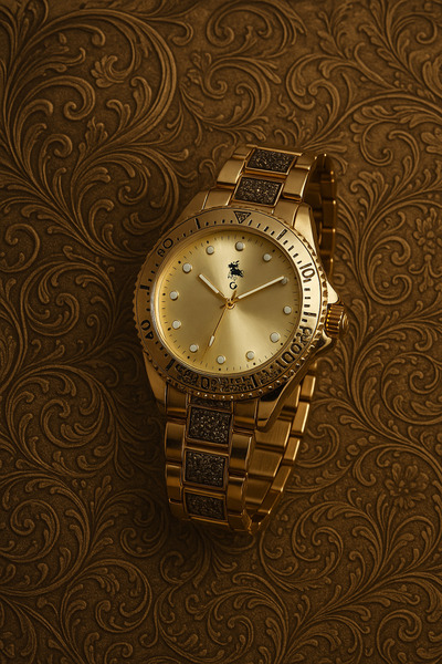 G Sport POLO Antique Engraved Detailed Men's Wristwatch