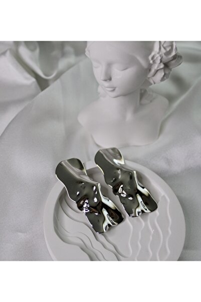 Dropaksesuar Şık Çelik Küpe