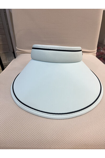 Çeşme Home Unisex Adjustable Visor Hat with Wipeable, Sweat-Proof, Padded Front and 12cm Wide Brim