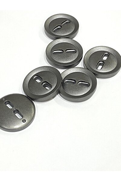 karantuhafiye Κουμπί παλτό ιταλικού τύπου / Ματ μεταλλικό / Σετ 6 τεμαχίων / Καπνιστό / 3,3 cm / m03261