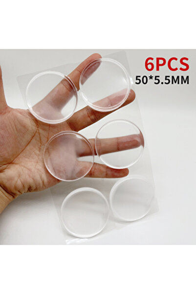 Choice50 6pcs 50x5.5mm G643B 6pcs Door Handle Bumper Pad Self Adhesive Transparent Silicone Wall Protector An