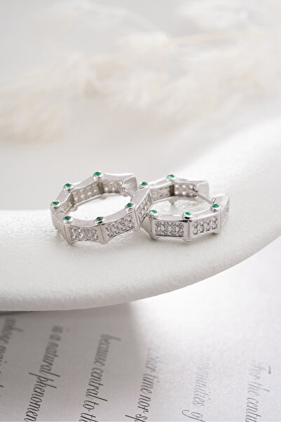 Silvano Jewelry 925 Ayar Gümüş Zirkon Taşlı Küpe