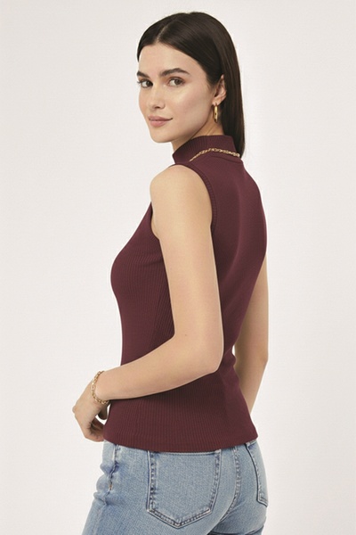 benguen Turtleneck Knitwear Body N3238 Plum