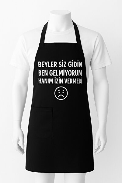 ERY İş Güvenliği Kişiye Özel Mizahi Mutfak Önlüğü – Siyah Renk, Komik Yazılı,...