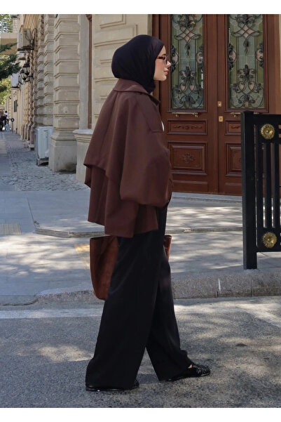 My Blog Kahverengi Kruvaze Kısa Trenç - 7537