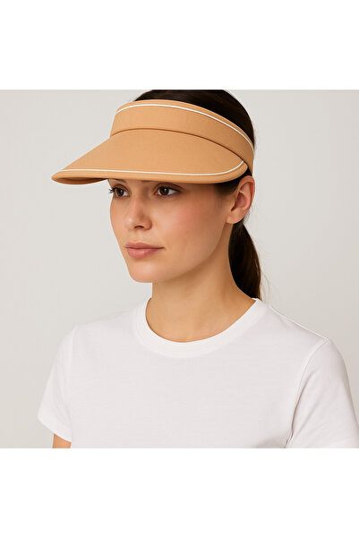 Çeşme Home Unisex Adjustable Visor Hat with Wipeable, Sweat-Proof, Padded Front and 12cm Wide Brim