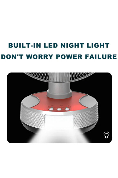 Easy power Easy Power 12-inch Rechargeable Solar Powered Table Fan