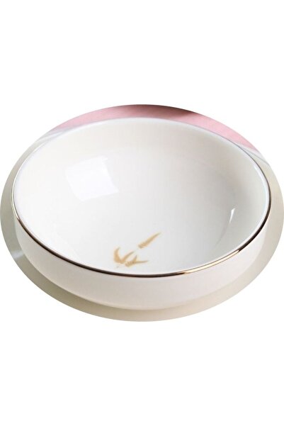 tabakevi Tabak Evi Porcelain Natura Mixed Gold Gilded Bowl 13.50cm Set of 6