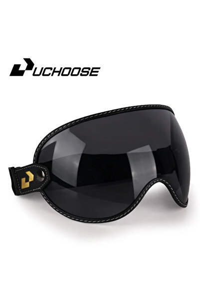 Choice dark tea Uchoose Fit All Vintage Retro Open Face Half Helmet Motorcycl...