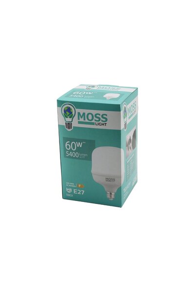 BYKOPUZ Moss Light 60W Torch Led Bulb Plastic E27 5400Lumen L175 Degree 50.000 Hours Life Ip20 185-265V Ac