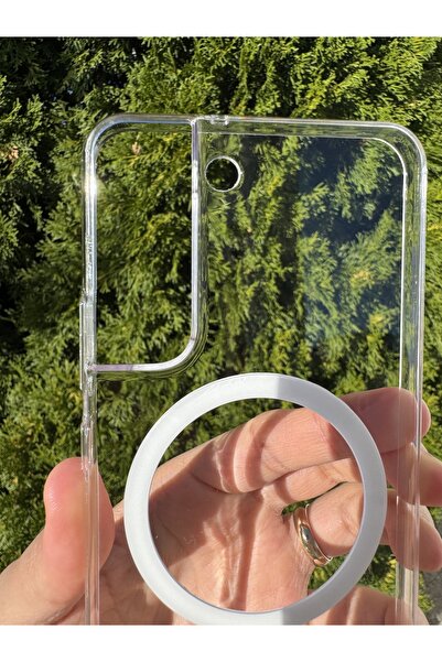 Deppo Trend Samsung Galaxy S22 Uyumlu Kılıf İnce Sert Sararmaz Magsafe Kamera Kenarı Koruyucu Dayanıklı Kapak