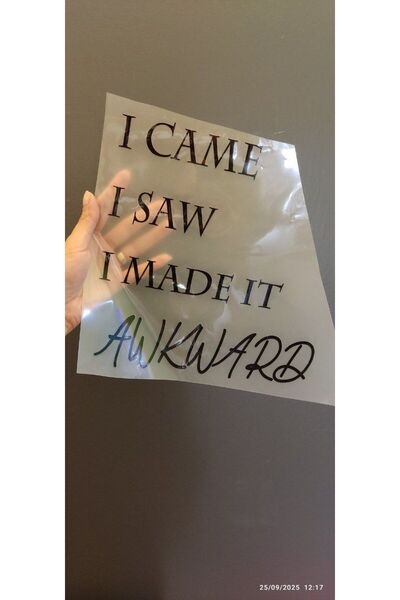 Gönülden Tasarım TRIOU CU SCRIBERE NEGRĂ ADEZIVĂ LA FIER DE CUCIT IMPRIMARE TRANSFERĂRĂ ARMA 26X25 CM