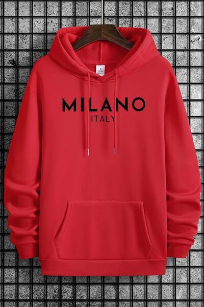 trendypassion Milano cu imprimeu supradimensionat cu glugă Swea tricou