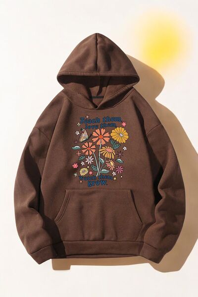 trendypassion Flowers Printed Oversize Sweatshirt