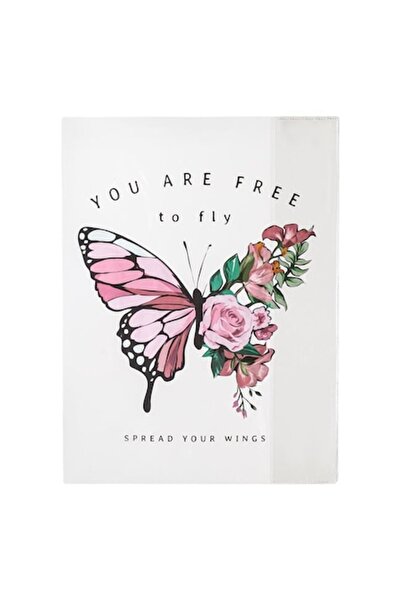 ANTBRO Transparent A4 Covers with Pink Butterfly Model - 2 Pieces