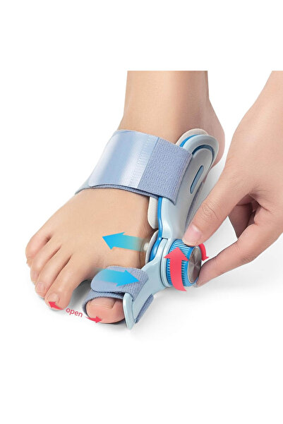 StartONTeam Corector pentru Hallux Valgus Tech Love cu buton și atele reglabile, albastru