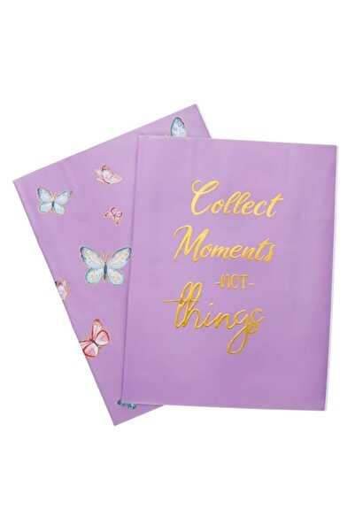 ANTBRO Covers A4 set 2 pieces, Antbro, purple with butterfly print, laminated, 21x29.7cm