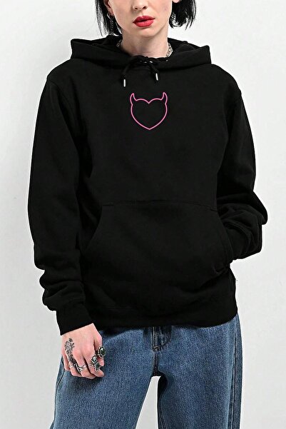 trendypassion سويت شيرت كبير الحجم مطبوع عليه قلب للجنسين