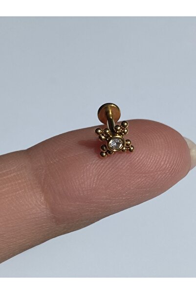 kurukafagift Çelik Piercing Heliz Lob Kıkırdak Tragus 8 mm