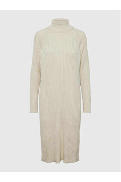 YAS Γυναικείο Πλεκτό Φόρεμα 26028660 Μπεζ