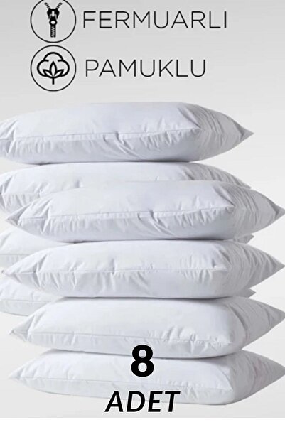 buğlem collection 8’li Set Pamuklu Fermuarlı Yastık Şiltesi 50×70 cm | Terletmez, Nefes Alabilen Konforlu