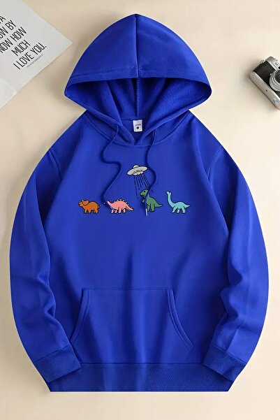 trendypassion Hanorac oversize cu imprimeu cu dinozauri extratereștri