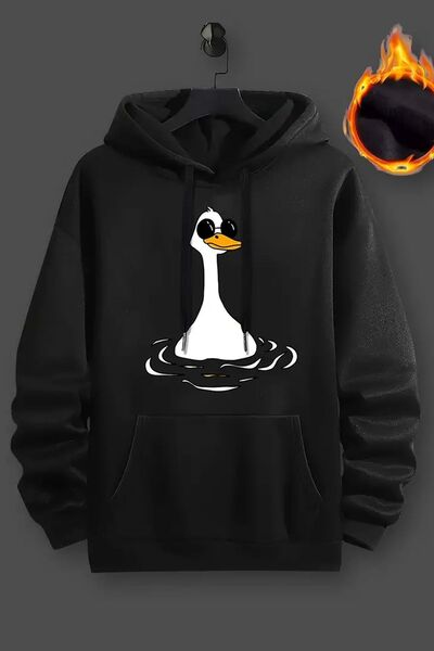 trendypassion Огромна суитшърт с принт на патица