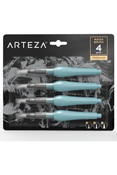 ARTEZA أقلام فرشاة مائية، رؤوس متنوعة - مجموعة من 4 قطع