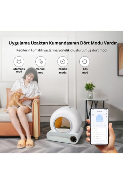 Genel Markalar Akıllı Kedi Tuvaleti / Kum Kabı/ Otomatik Kedi Tuvaleti