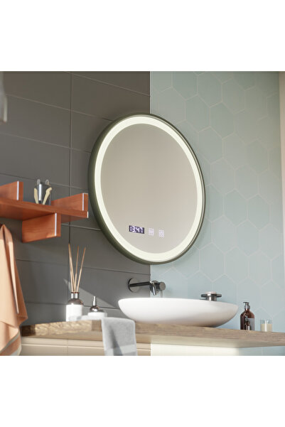 ALC-Shop Oglinda LED Touch NOVARA Sistem Dezaburire, Ceas si Temperatura 80 c...