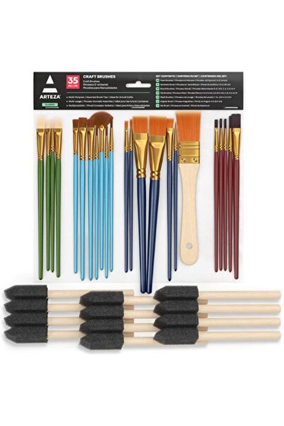 ARTEZA فرش حرفية، مجموعة متنوعة من الفرش - مجموعة من 35 فرشاة