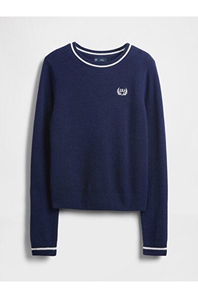 GAP Kadın Lacivert CashSoft Logo Varsity Kazak