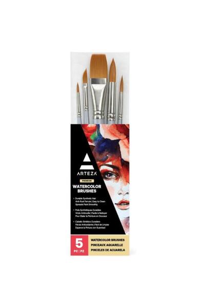 ARTEZA Watercolor Brushes - Set of 5