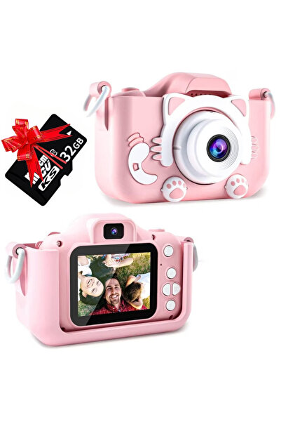 StartONTeam Cameră digitală pentru copii, HD 1080P, ecran IPS, protecție pent...