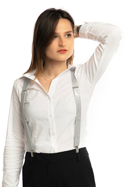 DWOY Ασημί υφαντό λουράκι παντελονιού για ενήλικες