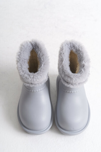 Moda Lime Kışlık Kürklü Kaymaz Taban Rahat Kalıp Kolay Giyilebilen Soğuk Havalara Dayanıklı Çocuk Bot Çizme