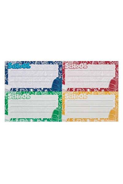 ANTBRO Colored self-adhesive labels Antbro, 7x4 cm, set of 40 pcs, light blue red green yellow