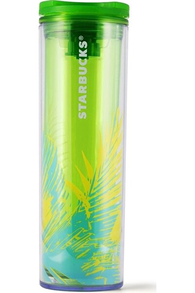Starbucks ® Yeşil Palmiyeli Plastik Termos 480 ml