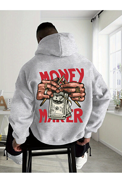 trendypassion Hanorac oversize unisex cu design imprimat Money Maker