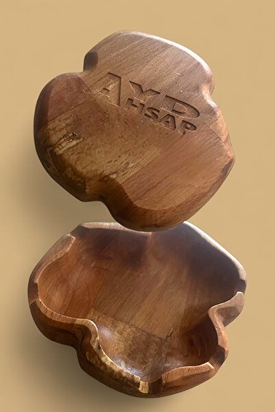 Ayd ahşap Beech Solid Wood Ash Tray – Handmade Decorative 12X12 cm 1 Piece