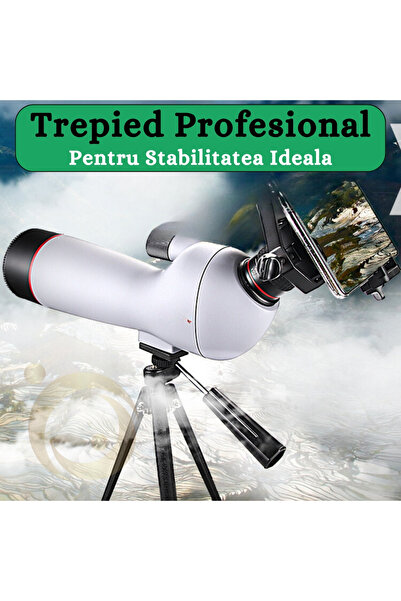 StartONTeam Eagle 20-60x60 ED Professional HD Riflescope with Tripod and Carrying Bag for Hunting White