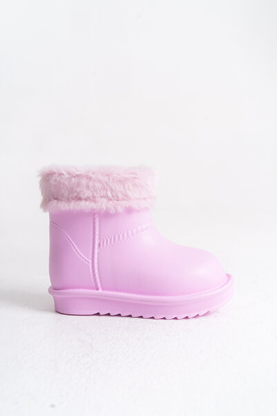 Moda Lime Winter Fur Non-Slip Sole Comfortable Fit Easy to Wear Cold Weather Resistant Children's Boots